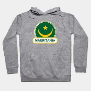 Mauritania Country Badge - Mauritania Flag Hoodie